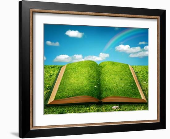 Open Magic Book-egal-Framed Art Print