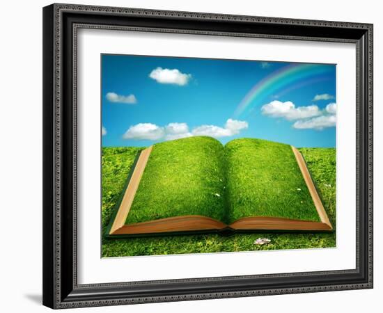 Open Magic Book-egal-Framed Art Print