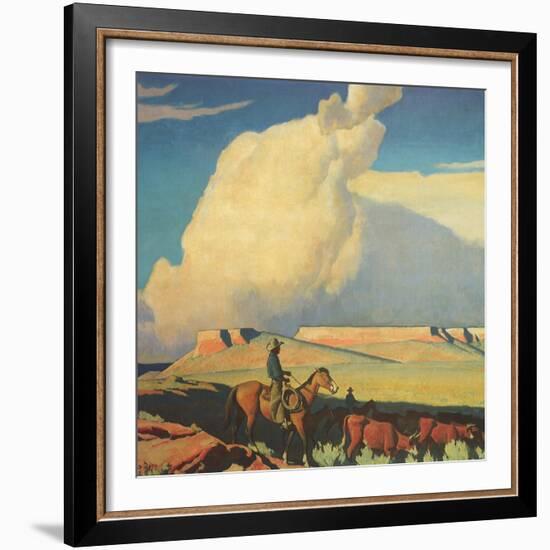 Open Range, 1942-Maynard Dixon-Framed Giclee Print