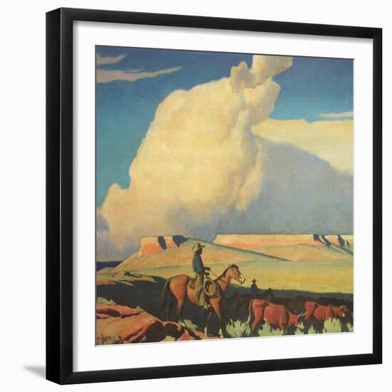 Open Range, 1942-Maynard Dixon-Framed Giclee Print