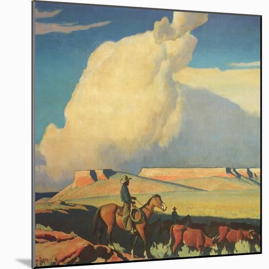 Open Range, 1942-Maynard Dixon-Mounted Giclee Print