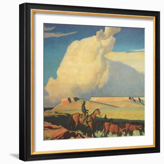 Open Range, 1942-Maynard Dixon-Framed Giclee Print