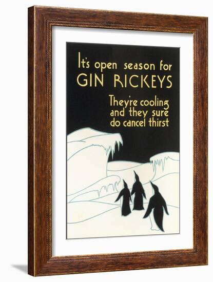 Open Season for Gin Rickeys-null-Framed Art Print