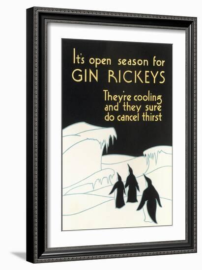 Open Season for Gin Rickeys-null-Framed Art Print