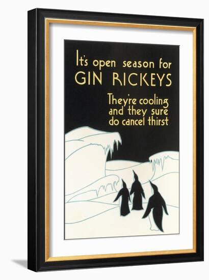 Open Season for Gin Rickeys-null-Framed Art Print