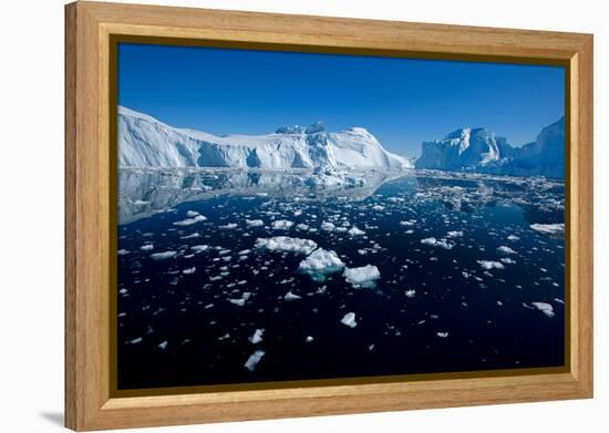 Open Waters in Disco Bay, Greenland-Howard Ruby-Framed Premier Image Canvas