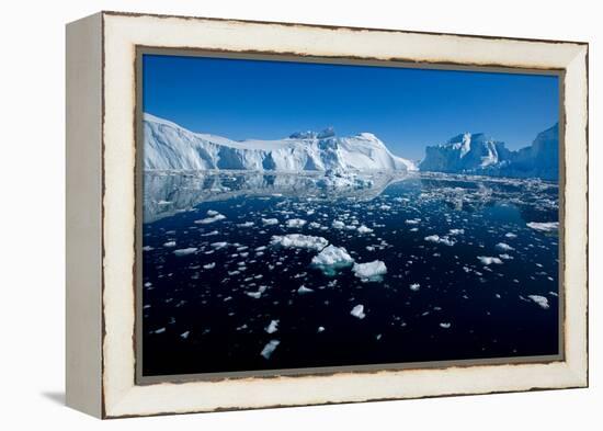 Open Waters in Disco Bay, Greenland-Howard Ruby-Framed Premier Image Canvas