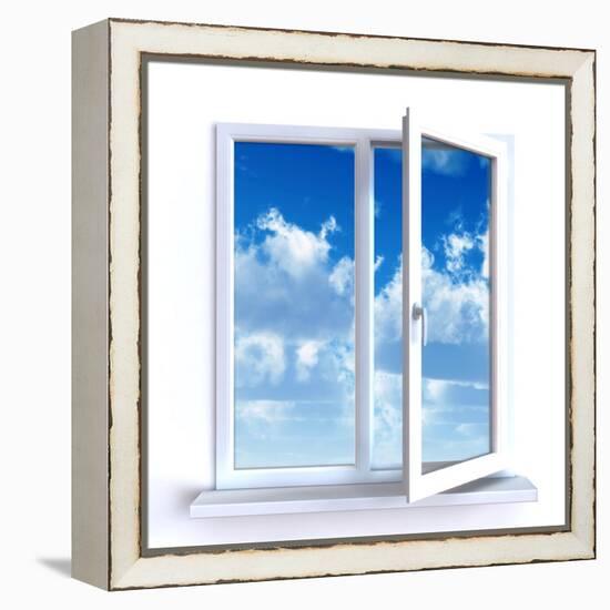 Open Window-Serp-Framed Stretched Canvas