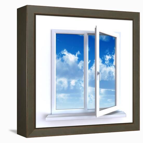 Open Window-Serp-Framed Stretched Canvas