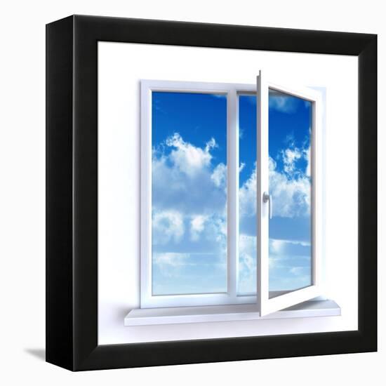 Open Window-Serp-Framed Stretched Canvas