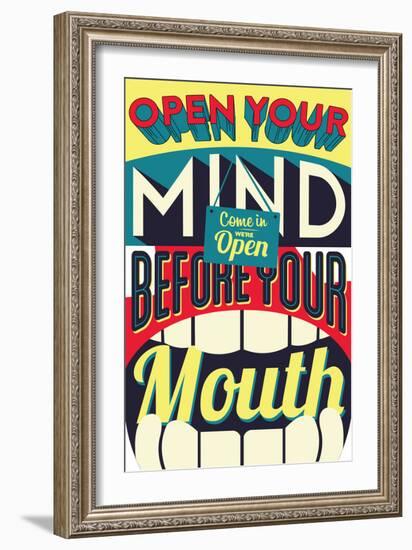 Open Your Mind-Vintage Vector Studio-Framed Art Print