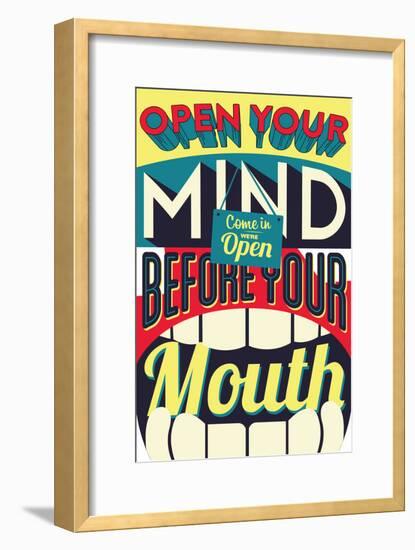 Open Your Mind-Vintage Vector Studio-Framed Art Print