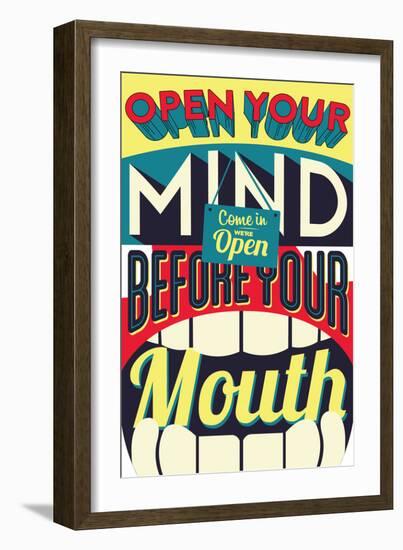 Open Your Mind-Vintage Vector Studio-Framed Art Print
