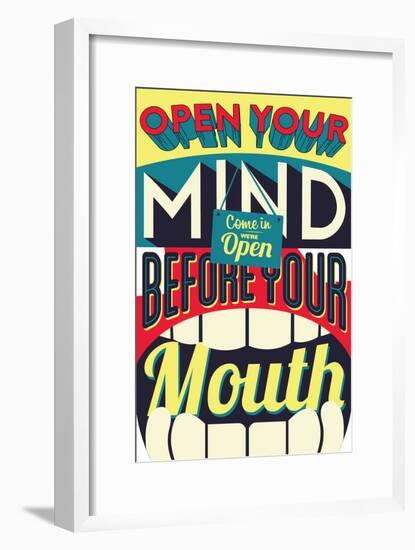 Open Your Mind-Vintage Vector Studio-Framed Art Print