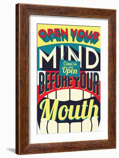 Open Your Mind-Vintage Vector Studio-Framed Art Print