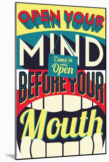 Open Your Mind-Vintage Vector Studio-Mounted Art Print