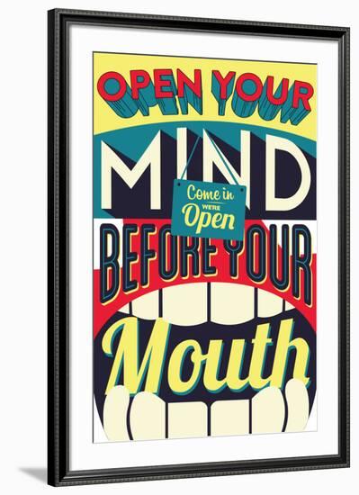 Open Your Mind-Vintage Vector Studio-Framed Art Print