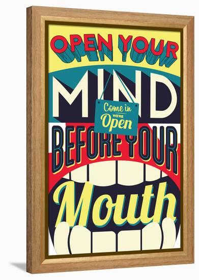 Open Your Mind-Vintage Vector Studio-Framed Stretched Canvas