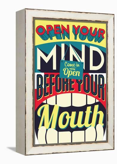 Open Your Mind-Vintage Vector Studio-Framed Stretched Canvas