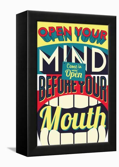 Open Your Mind-Vintage Vector Studio-Framed Stretched Canvas