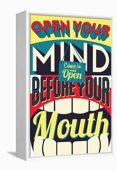 Open Your Mind-Vintage Vector Studio-Framed Stretched Canvas