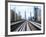 Opened in 2010, the Dubai Metro, Mrt, in Motion Along Sheikh Zayed Road at Dusk, Dubai, United Arab-Gavin Hellier-Framed Photographic Print