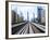 Opened in 2010, the Dubai Metro, Mrt, in Motion Along Sheikh Zayed Road at Dusk, Dubai, United Arab-Gavin Hellier-Framed Photographic Print