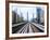 Opened in 2010, the Dubai Metro, Mrt, in Motion Along Sheikh Zayed Road at Dusk, Dubai, United Arab-Gavin Hellier-Framed Photographic Print