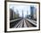 Opened in 2010, the Dubai Metro, Mrt, in Motion Along Sheikh Zayed Road at Dusk, Dubai, United Arab-Gavin Hellier-Framed Photographic Print