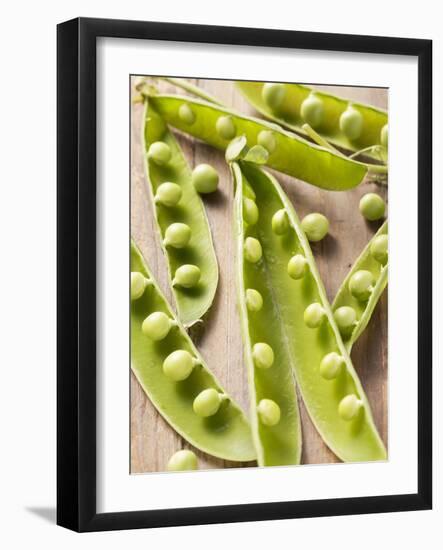 Opened Pea Pods-null-Framed Photographic Print