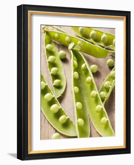 Opened Pea Pods-null-Framed Photographic Print