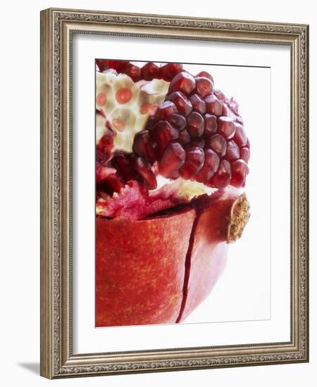 Opened Pomegranate, Close-Up-Dieter Heinemann-Framed Photographic Print