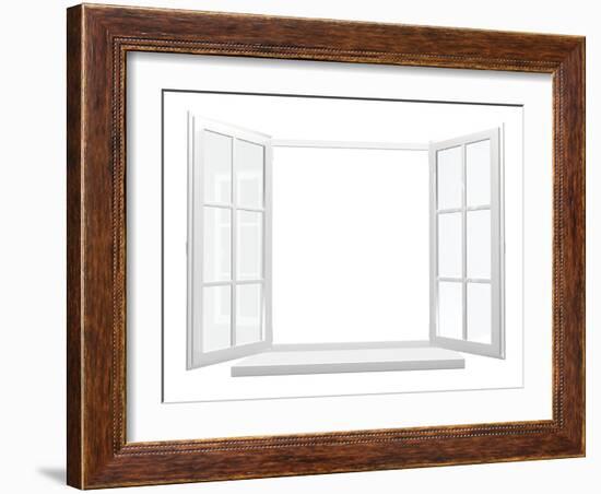 Opened Window-frenta-Framed Art Print