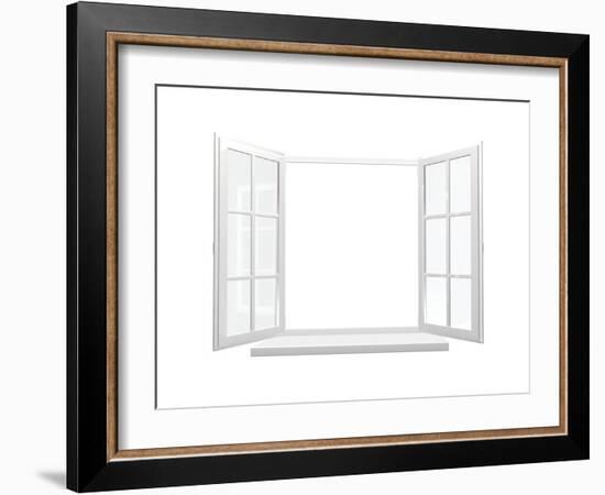 Opened Window-frenta-Framed Art Print