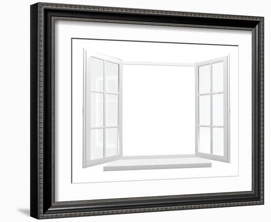 Opened Window-frenta-Framed Art Print