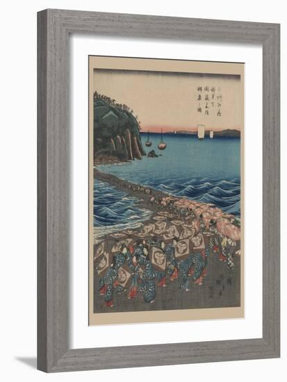 Opening Celebration of Benzaiten Shrine at Enoshima in Soshu-Ando Hiroshige-Framed Art Print