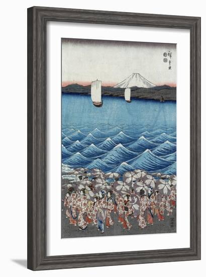 Opening Celebration of Benzaiten Shrine at Enoshima in Soshu-Ando Hiroshige-Framed Giclee Print