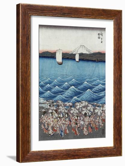 Opening Celebration of Benzaiten Shrine at Enoshima in Soshu-Ando Hiroshige-Framed Giclee Print