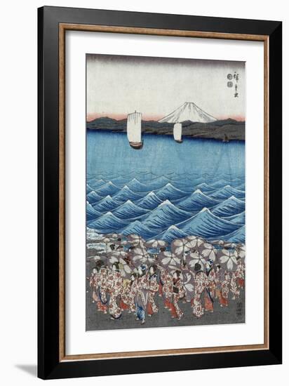 Opening Celebration of Benzaiten Shrine at Enoshima in Soshu-Ando Hiroshige-Framed Giclee Print