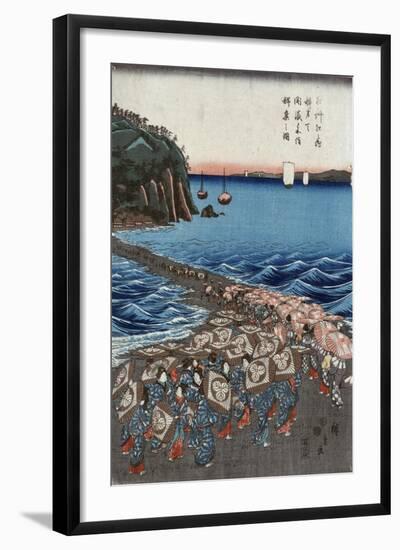 Opening Celebration of Benzaiten Shrine at Enoshima in Soshu-Ando Hiroshige-Framed Giclee Print