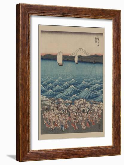 Opening Celebration of Benzaiten Shrine at Enoshima in Soshu-Ando Hiroshige-Framed Art Print