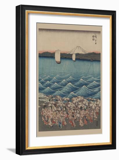 Opening Celebration of Benzaiten Shrine at Enoshima in Soshu-Ando Hiroshige-Framed Art Print