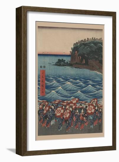 Opening Celebration of Benzaiten Shrine at Enoshima in Soshu-Ando Hiroshige-Framed Art Print