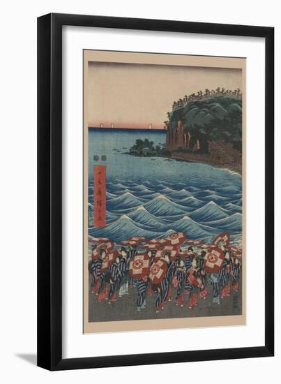 Opening Celebration of Benzaiten Shrine at Enoshima in Soshu-Ando Hiroshige-Framed Art Print