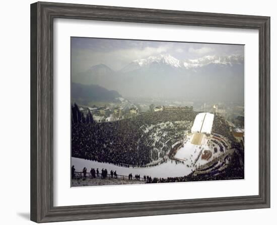 Opening Ceremonies of the 1964 Winter Olympics in Bergisel Stadium-Ralph Crane-Framed Photographic Print