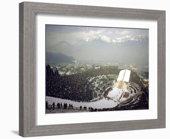 Opening Ceremonies of the 1964 Winter Olympics in Bergisel Stadium-Ralph Crane-Framed Photographic Print