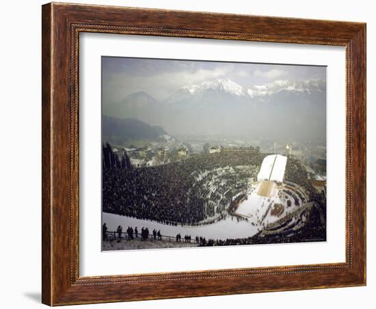 Opening Ceremonies of the 1964 Winter Olympics in Bergisel Stadium-Ralph Crane-Framed Photographic Print