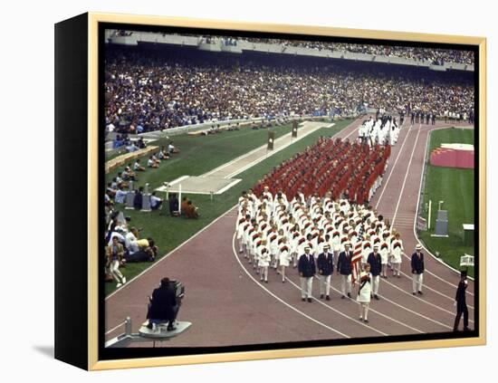 Opening Ceremonies Taking Place at the 19th Summer Olympics-null-Framed Premier Image Canvas
