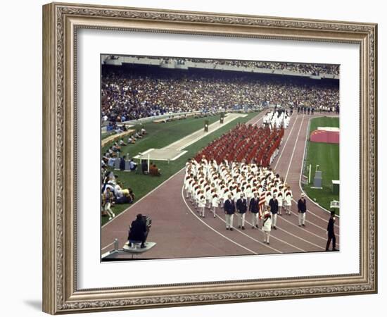 Opening Ceremonies Taking Place at the 19th Summer Olympics-null-Framed Photographic Print