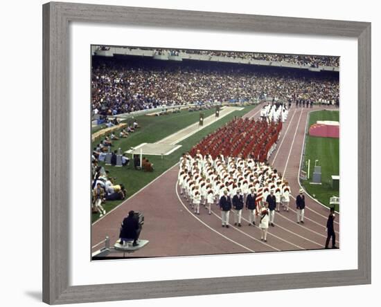 Opening Ceremonies Taking Place at the 19th Summer Olympics-null-Framed Photographic Print